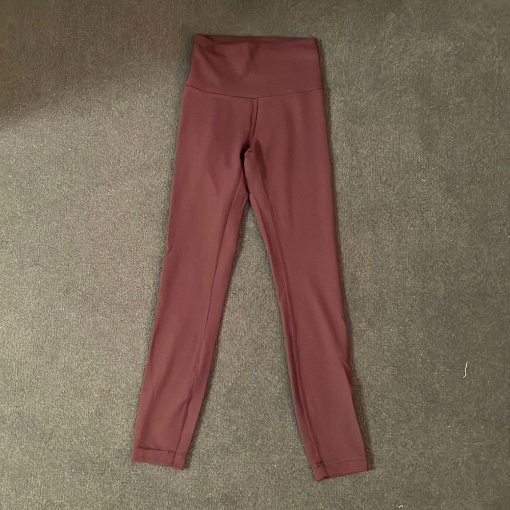 Lululemon maroon align leggings. Never worn but no tags